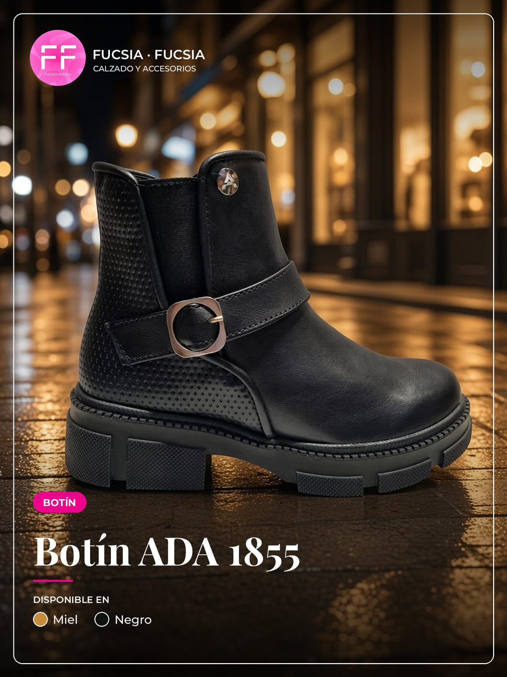 Botín ADA 1855 | Fucsia Fucsia