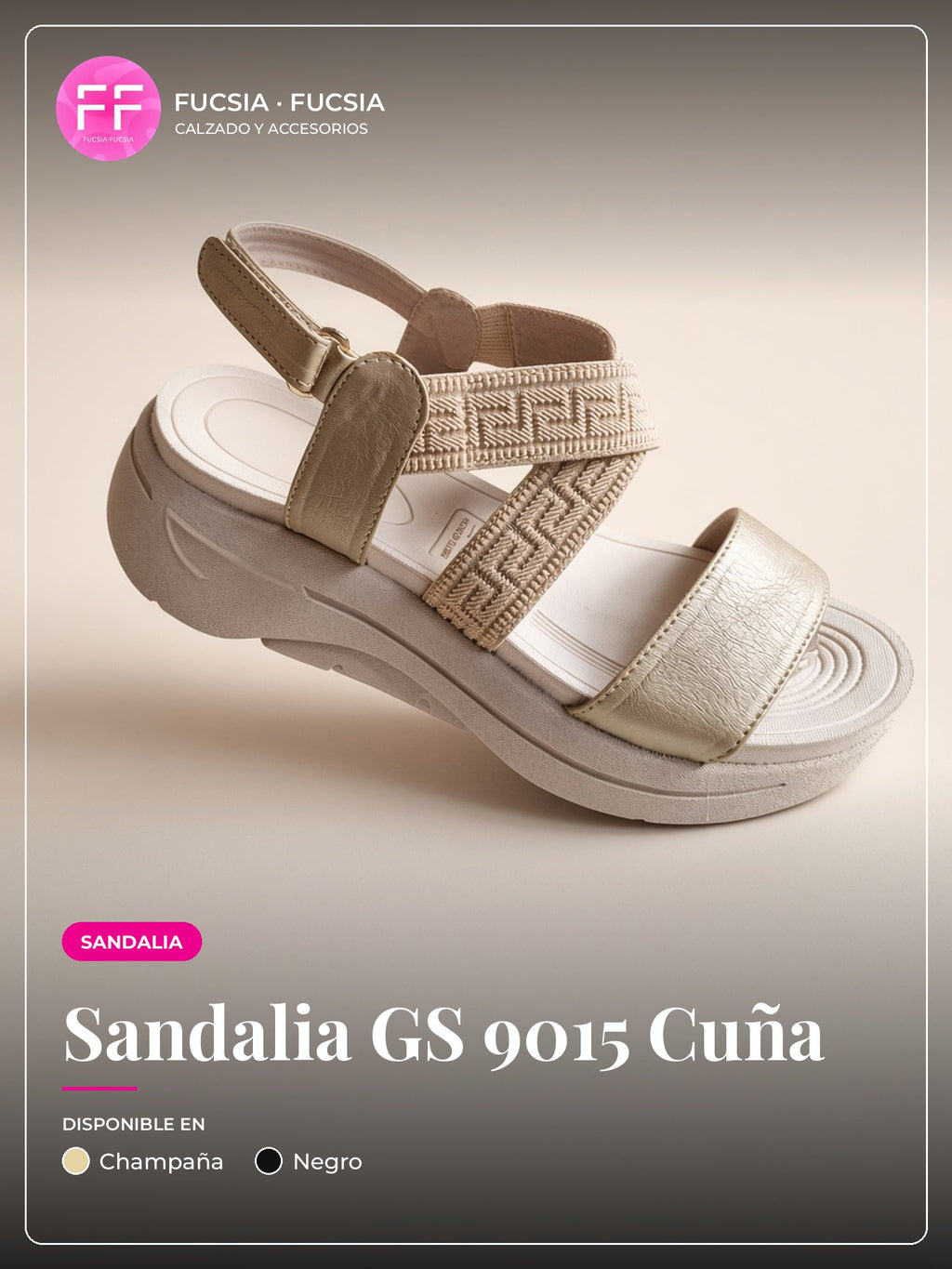 Sandalia GS 9015 Cuña | Fucsia Fucsia