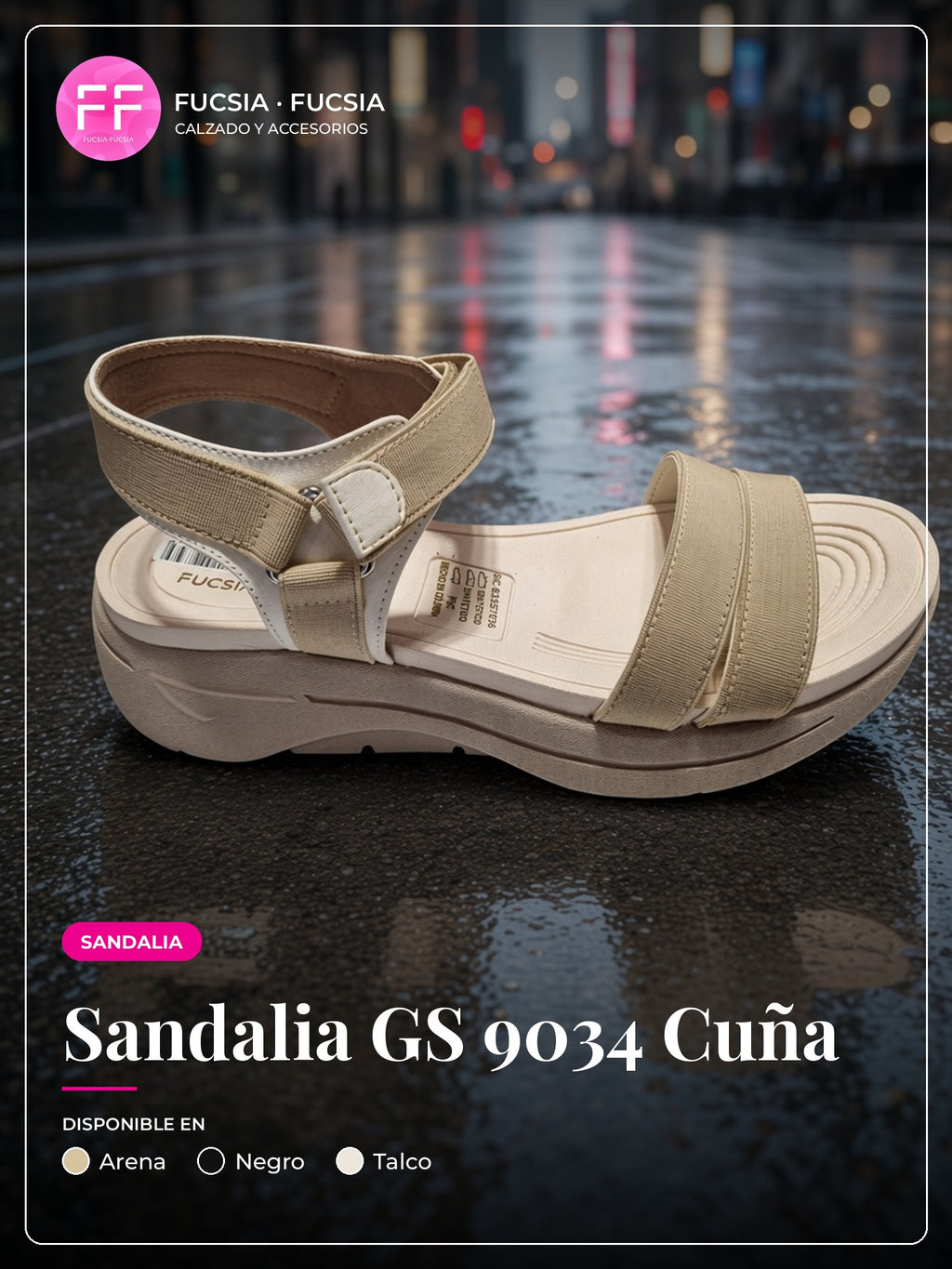 Sandalia GS 9034 Cuña | Fucsia Fucsia