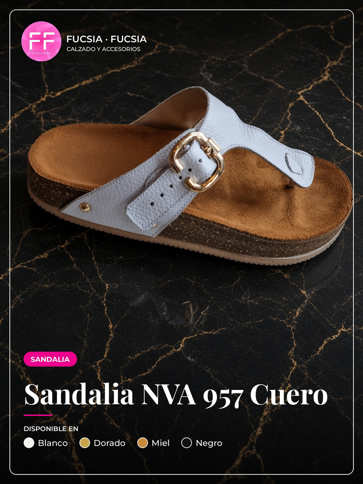 Sandalia NVA 957 Cuero | Fucsia Fucsia