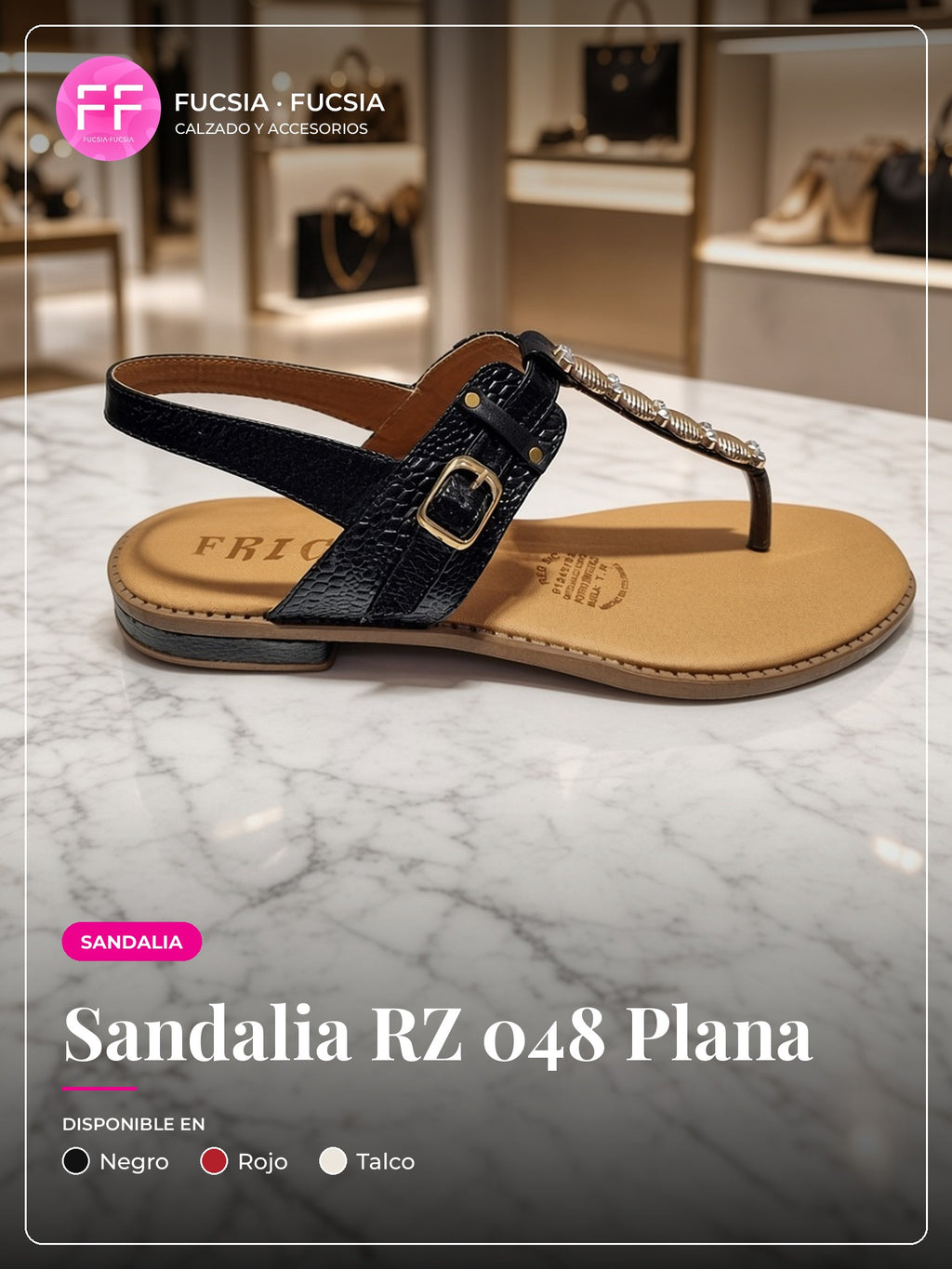 Sandalia RZ 048 Plana | Fucsia Fucsia