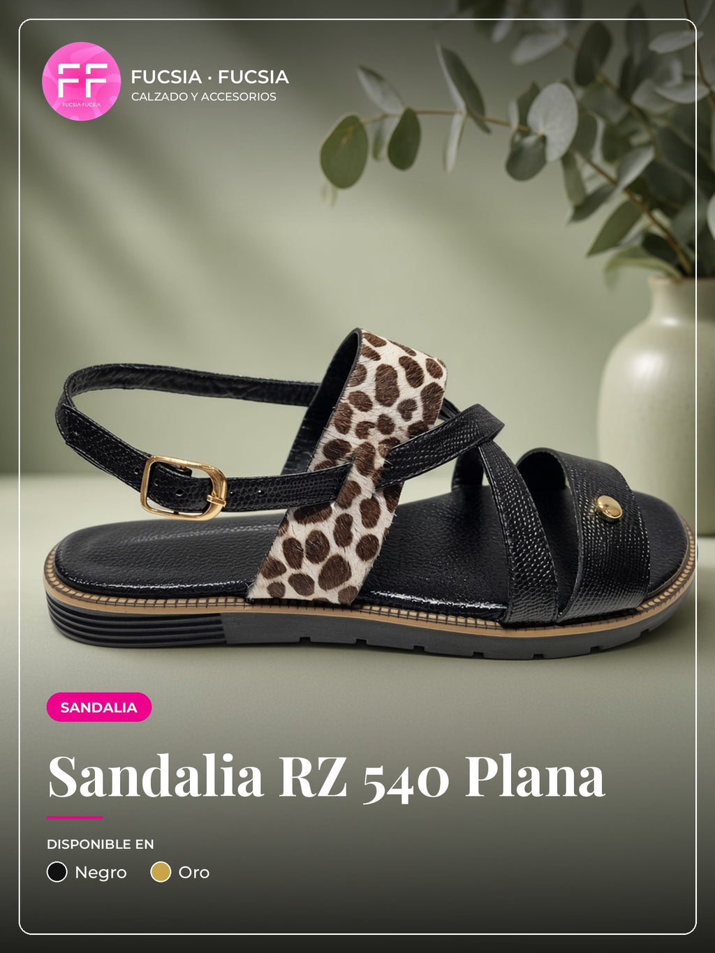 Sandalia RZ 540 Plana | Fucsia Fucsia
