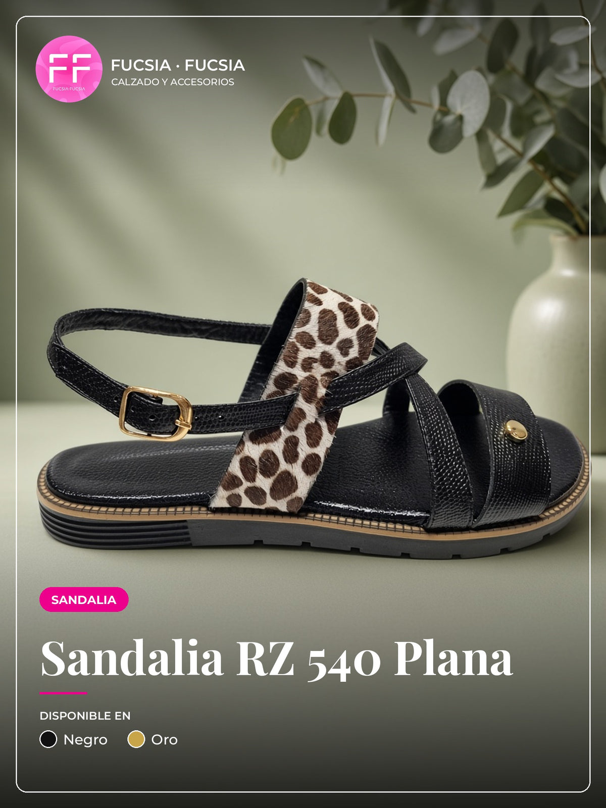 Sandalia RZ 540 Plana | Fucsia Fucsia
