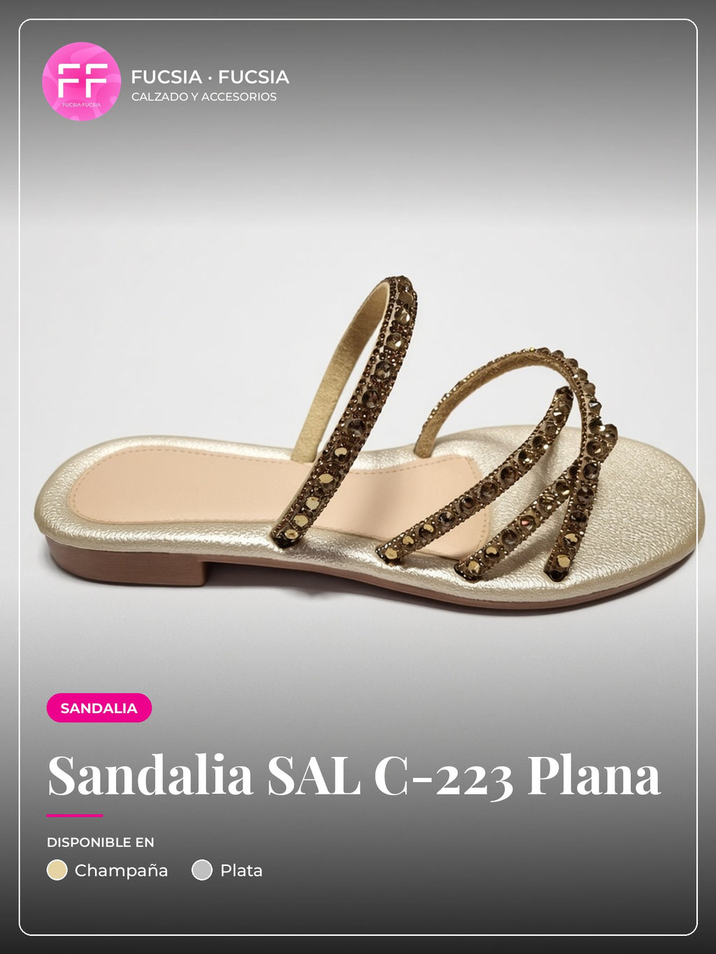 Sandalia SAL C-223 Plana | Fucsia Fucsia