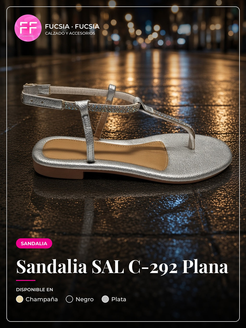 Sandalia SAL C-292 Plana | Fucsia Fucsia