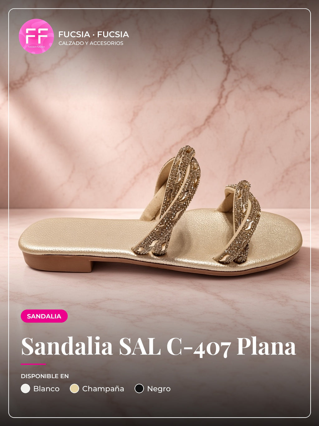Sandalia SAL C-407 Plana | Fucsia Fucsia
