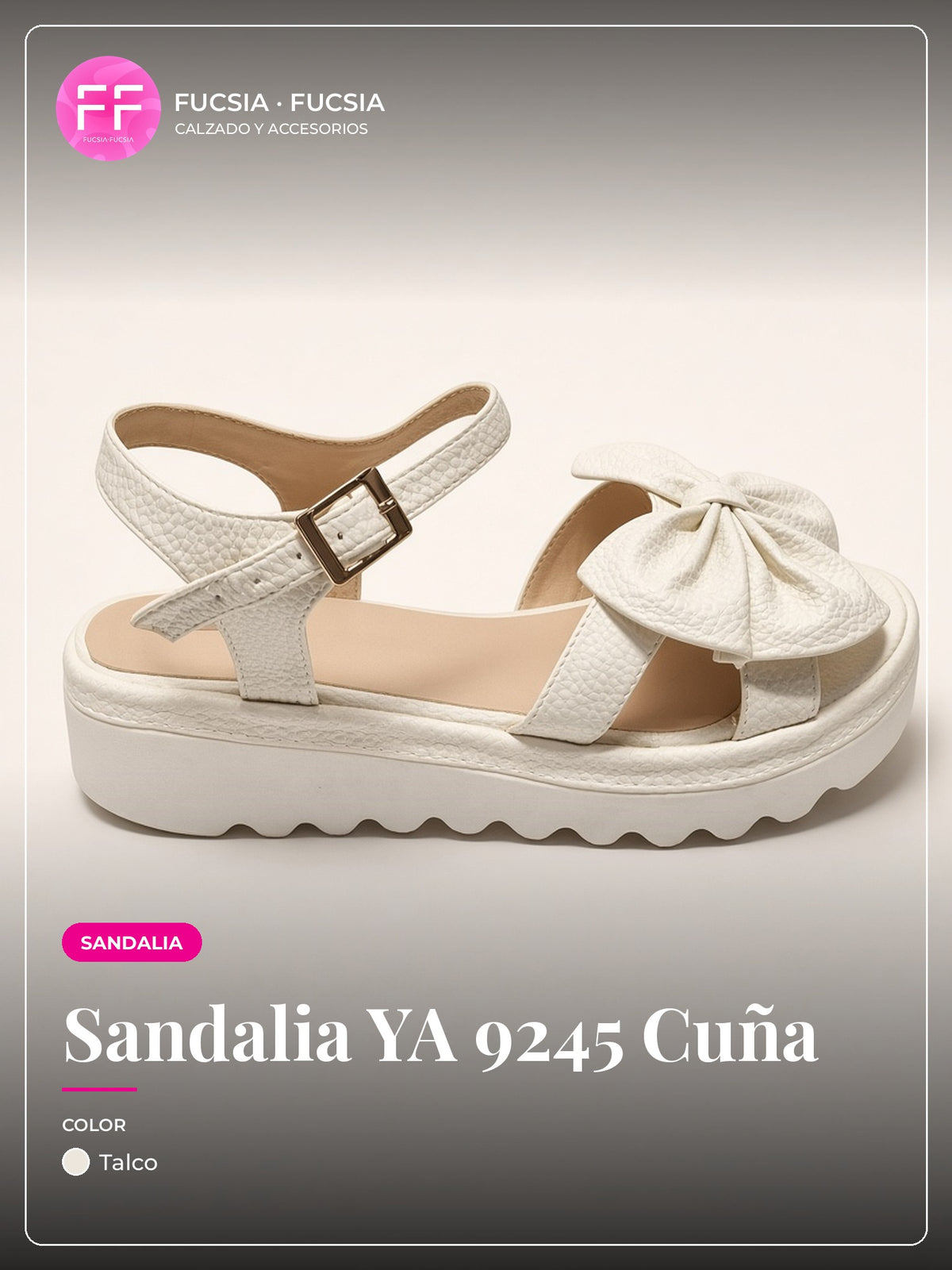 Sandalia YA 9245 Cuña | Fucsia Fucsia