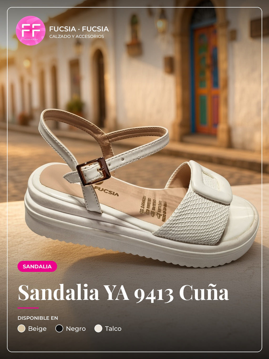 Sandalia YA 9413 Cuña | Fucsia Fucsia