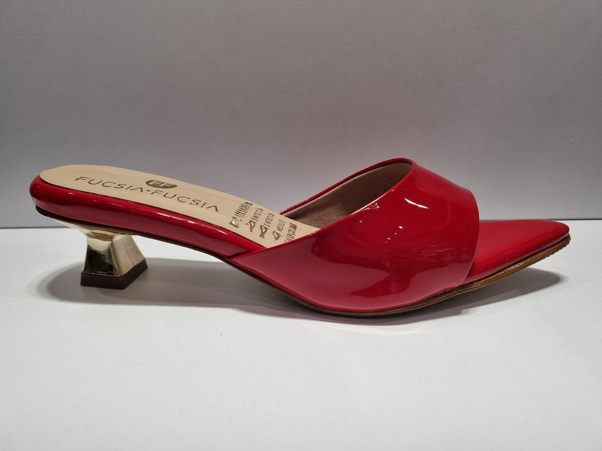 Tacón MY 503 3 1/2 – Rojo Charol | Fucsia Fucsia