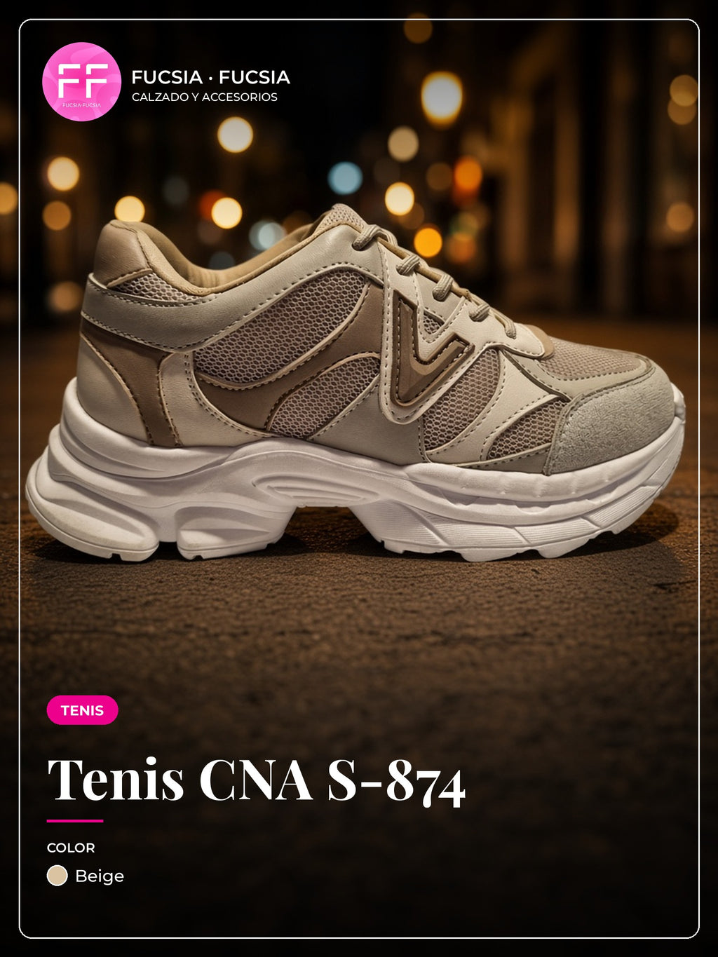 Tenis CNA S-874 | Fucsia Fucsia